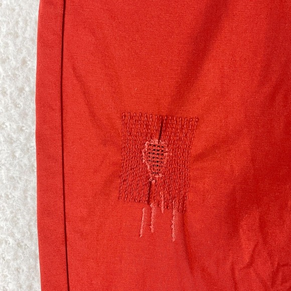 LOFT Outlet Orange Red Original Crop Pants Womens Patchwork Low-Rise Size 2 - Picture 7 of 15